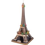 Cubic Fun Fransa Eiffel Kulesi LED Işıklı 3D Puzzle 82 Parça - Standart