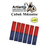 Cubuk Miknatis Deney Malzemesi 6 Adet Okul Projeleri Icin I Sekilli Cubuk Miknatis Kirmizi Mavi Boyali