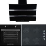 Cucinox MFA 605 - GLS 640 - F 18 Siyah 3'lü Ankastre Set