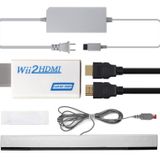CUDCAY 4'ü 1 arada Wii HDMI Adaptörü + Wii Güç Kablosu AC Adaptörü + Wii Sensör Çubuğu Kablolu Hareket Sensörü Çubuğu + 5ft Yüksek Hızlı HDMI Kablosu Nintendo Wii ile Uyumlu (Wii U için değil)