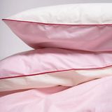 Cudl Club Pembe-Ekruçift Taraflı Çift Kişilik %100 Pamuk Ranforce Biyeli Nevresim Takımı - 220 x 240 cm