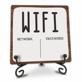 Cudwid Ahşap Plak Dekoru - Retro Dolgu Wifi Bildirim İşareti - Metal Destekli Ahşap Tabela, Ev Ofis Dekoru, Kadınlar Erkek ve İş Arkadaşı İçin Anlamlı Hediye, Masa Süslemeleri ve Aksesuarları - B02