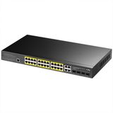Cudy GS2028PS4 4combo,1konson,24 Port Gigabit 400W Poe Yönetilebilir Metal Rack Mount Switch