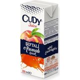 Cudy Meyve Suyu Şeftali Aromalı 27 Adet 200 ml Doğal Tatlandırıcı İçeren İçecek