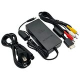 CUENSTOP PS2 için güç kaynağı ve AV kablosu, AC güç adaptörü ve AV kablosu Playstation 2 PS2 Slim A/C 70000 konsol değiştirme seti ile uyumlu