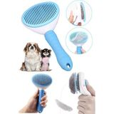 Cuervo Otomatik Temizlenen Kedi Köpek Tarağı ( Mavi )