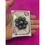 Çuffçuff Toys mıknatıs Manyetik Stres Taşı 7+1 4cm paket çapında - metalik siyah