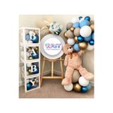 cugy parti malzemeleri Baby Yazılı Balon Pastel Mavi Doğum Günü Seti