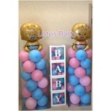 cugy parti malzemeleri Cinsiyet Belirleme Partisi Balon Seti - Folyo Kız - Erkek Bebek - Baby Yazı Kutu Mavi - Pembe Balon