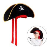 Çuk Boy Kadife Jack Sparrow Denizci Kaptan Jack Korsan Şapkası 45X16 Cm
