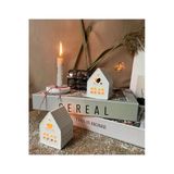 Çukur Ev Şeklinde Tealight Mumluk 4’Lü 10-8 Cm