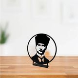 Çukurova Ahşap - Ahşap Masa Üstü Biblo Atatürk Çerçeveli