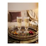çukurova home 2' li Flüt Kahve Yanı Ayaklı Bardak (115 ml)
