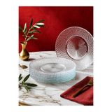 çukurova home 6 lı Baklava Desenli Yemek Tabağı 350 ml