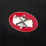 Çukurova Ütü Jandarma Harici Elbise Için Iç Güvenlik Metal Bröve, Standart Ölçü,