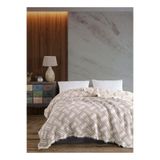 Çulha Çift Kişilik Müslin Yatak Örtüsü TERRY %100 Pamuk Dolgulu 230x250 cm Vizon
