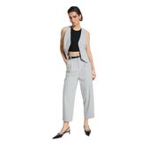 Culotte Pantolon Kemerli Yüksek Bel Cep Detaylı Viskon Karışımlı