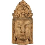 Cumba Selection Ahşap Buda Heykeli 20 cm - Açık Kahve - Standart