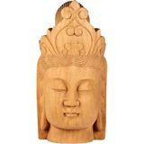 Cumba Selection Ahşap Buda Heykeli 40 cm - Ten Rengi - Standart