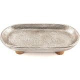 Cumba Selection Ayaklı Silver Resin Tepsi - Gümüş - Standart