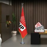 Cumhuriyet Halk Partisi CHP Bayrak -Ofis -Makam-Toplantı Odaları -Direkli -Saçaklı Makam Bayrağı