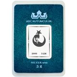 Cumhuriyetin Ve Özgürlüğün Simgesi Olan Atatürk Temalı Hediyeye Özel 5 Gr 999 Ayar Gümüş Külçe