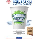 Cup İstanbul 7 Oz (200 Ml) Özel Baskılı Karton Bardak - Logonuza Özel Üretim - 1000 Adet