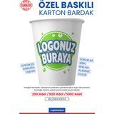 Cup İstanbul 7 Oz (200 Ml) Özel Baskılı Karton Bardak - Logonuza Özel Üretim - 200 Adet