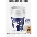 Cup İstanbul 7 Oz Karton Bardak 200 ml - 100 Adet - Mavi Renkli Sızdırmaz Kağıt Bardak
