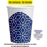 Cup İstanbul 7 Oz Karton Bardak 200 ml - 100 Adet - Sızdırmaz Kağıt Bardak