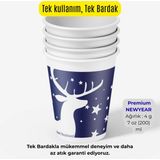 Cup İstanbul 7 Oz Karton Bardak 200 ml - 200 Adet - Mavi Renkli Ofis Tipi Bardak