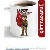 Cup Mup Askere Hediye Kupa Bardak | Korkma Sönmez Bu Şafaklarda Yüzen Al Sancak - Korkma - Erkek - Beyaz- Renkli