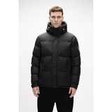 Cup Siyah Puffer Kapüşonlu Erkek Mont - Siyah