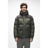 Cup Soluk Yeşil Puffer Kapüşonlu Erkek Mont - Soluk Yeşil - 2XL