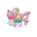 Cupcake Dondurma 4 Yaş Balon Set Şeker Dondurma Candy Balon İce Cream Konsept Doğum Günü Balon Set