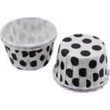 Cupcake Kalıbı Büyük Boy 62*40 Mm (100 Adet) Puantiyeli Beyaz