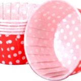 Cupcake Kalıbı Büyük Boy 62*40 Mm (100 Adet) Puantiyeli Kırmızı