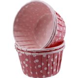 Cupcake Kalıbı Büyük Boy 62*40 Mm (100 Adet) Puantiyeli Pembe