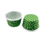 Cupcake Kalıbı Büyük Boy 62*40 Mm (100 Adet) Puantiyeli Yeşil