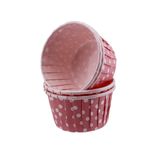 Cupcake Kalıbı Büyük Boy 62*40 Mm (50 Adet) Puantiyeli Pembe