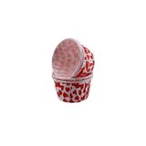 Cupcake Kalıbı Büyük Boy 62*40Mm Desenli - 50 Adet Kalp Desenli