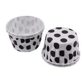 Cupcake Kalıbı Küçük Boy 44*35 Mm - 100 Adet Puantiyeli Beyaz