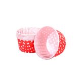Cupcake Kalıbı Küçük Boy 44*35 Mm (50 Adet) Puantiyeli Kırmızı