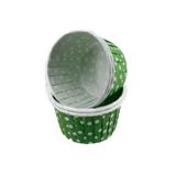 Cupcake Kalıbı Küçük Boy 44*35 Mm - 50 Adet Puantiyeli Yeşil