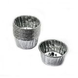 Cupcake Kalıbı Küçük Boy 44*35 Sufle-Muffin Kek Kalıbı - 24 Adet Gümüş