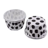 Cupcake Kalıbı Minik Boy 38*30 Mm - 100 Adet Puantiyeli Beyaz