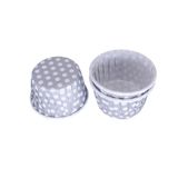 Cupcake Kalıbı Orta Boy 50*39 Mm - 100 Adet Puantiyeli Gümüş
