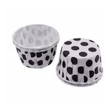 Cupcake Kalıbı Orta Boy 50*39 Mm - 50 Adet Puantiyeli Beyaz