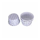 Cupcake Kalıbı Orta Boy 50*39 Mm - 50 Adet Puantiyeli Gümüş