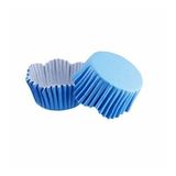 Cupcake Kalıbı Pet Kapsül Dalgalı Kek Kalıbı 65x38 Mm - 100 Adet Mavi